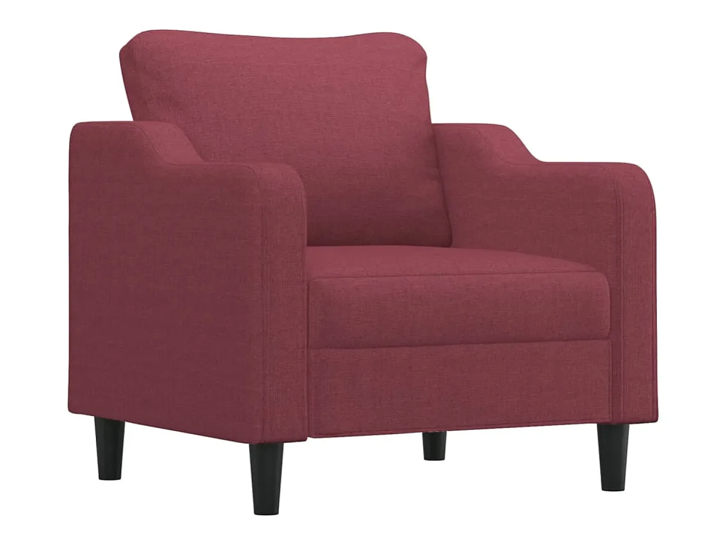 Sillón de tela rojo tinto 60 cm