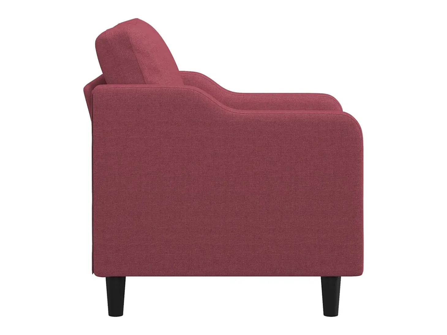 Sillón de tela rojo tinto 60 cm