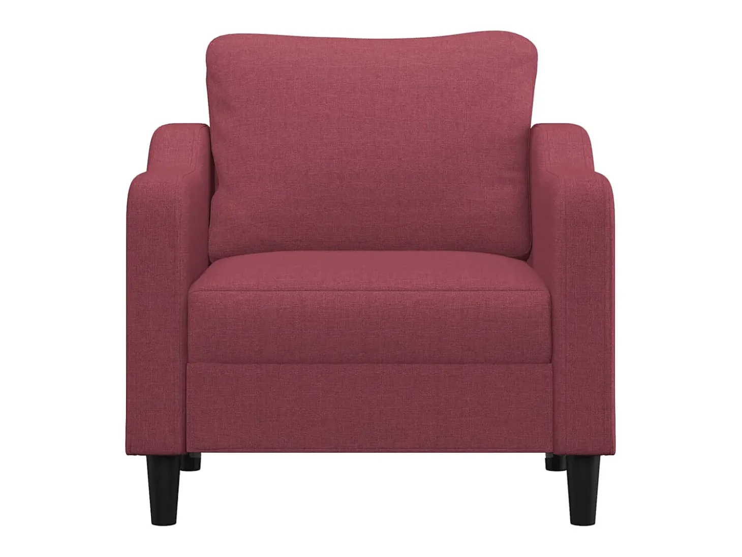 Sillón de tela rojo tinto 60 cm