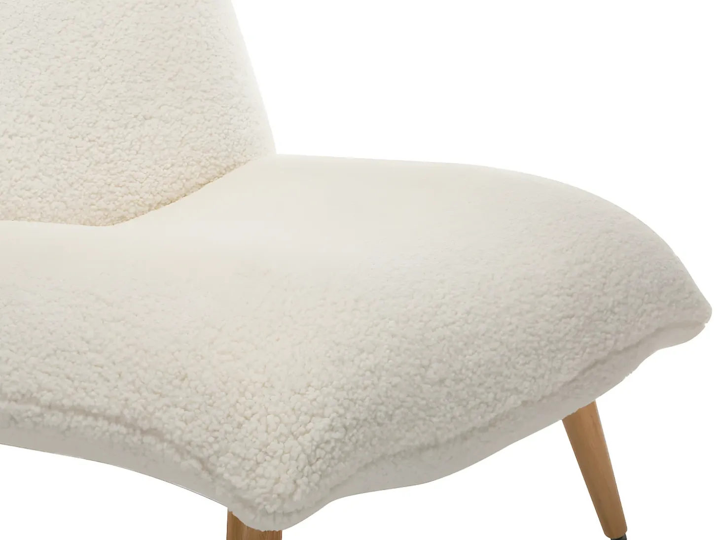 Sillón de tela sherpa con efecto piel de becerro PEPITA