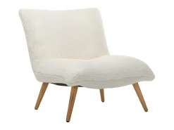 Sillón de tela sherpa con efecto piel de becerro PEPITA