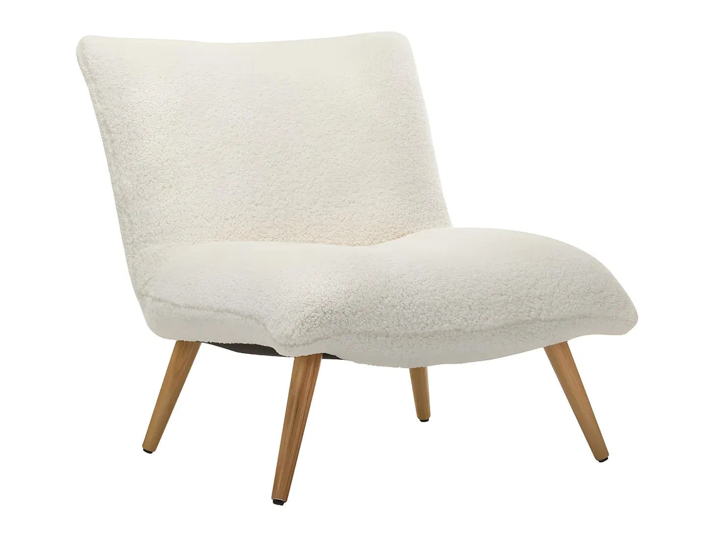 Sillón de tela sherpa con efecto piel de becerro PEPITA