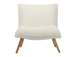 Sillón de tela sherpa con efecto piel de becerro PEPITA