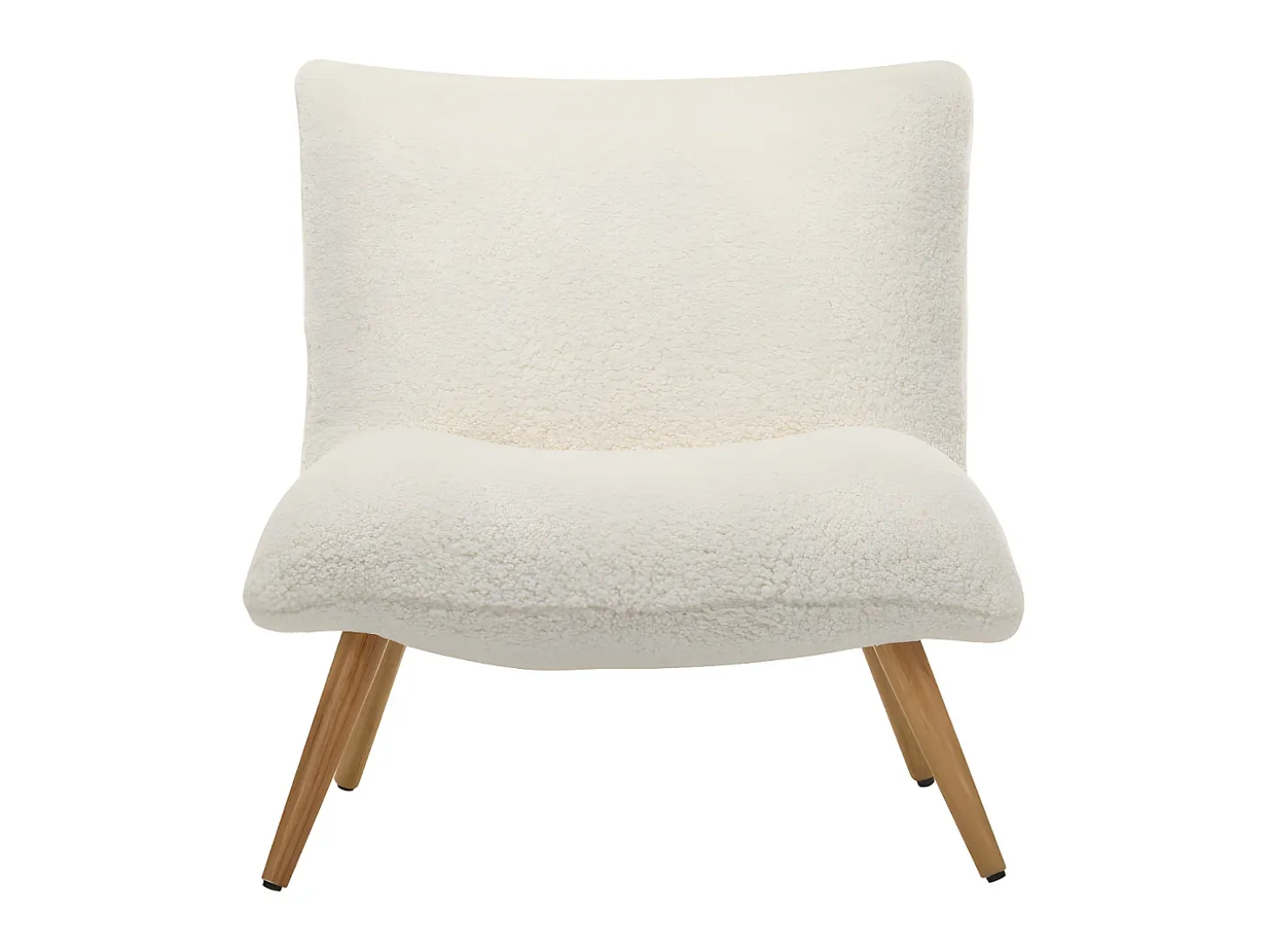 Sillón de tela sherpa con efecto piel de becerro PEPITA