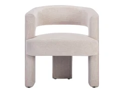 Sillón de tela texturizada color beige FONTANOVA