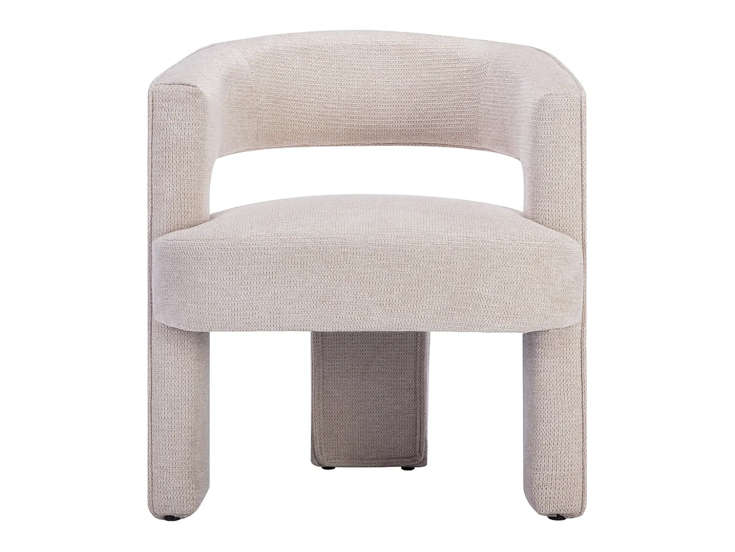 Sillón de tela texturizada color beige FONTANOVA