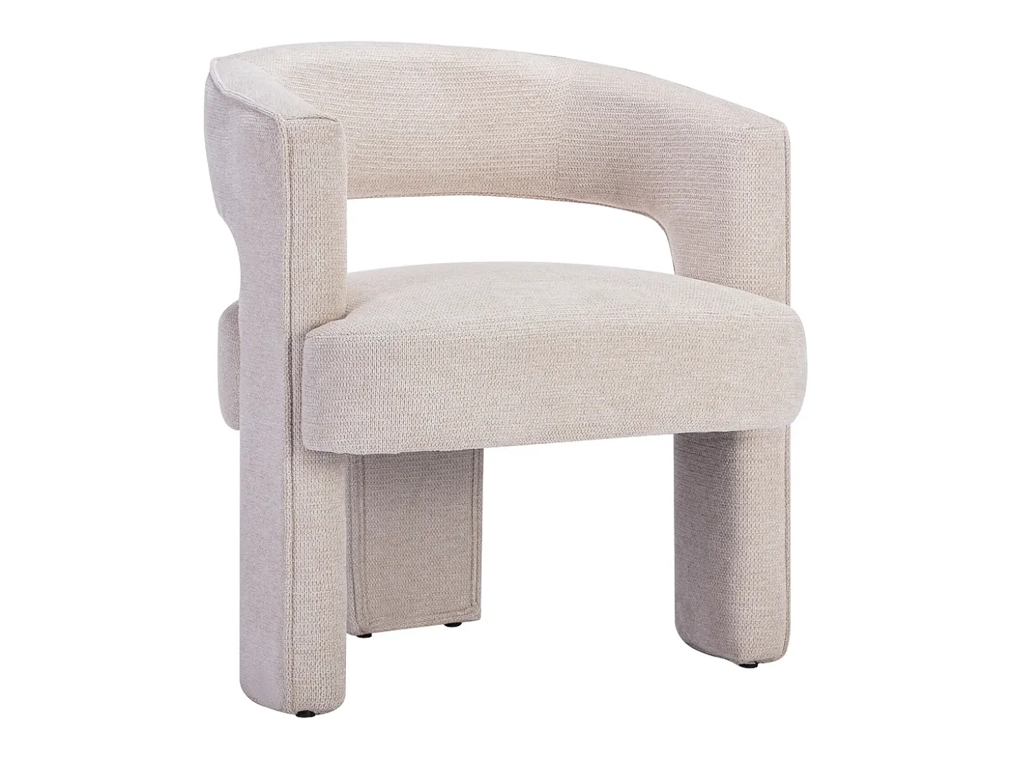 Sillón de tela texturizada color beige FONTANOVA