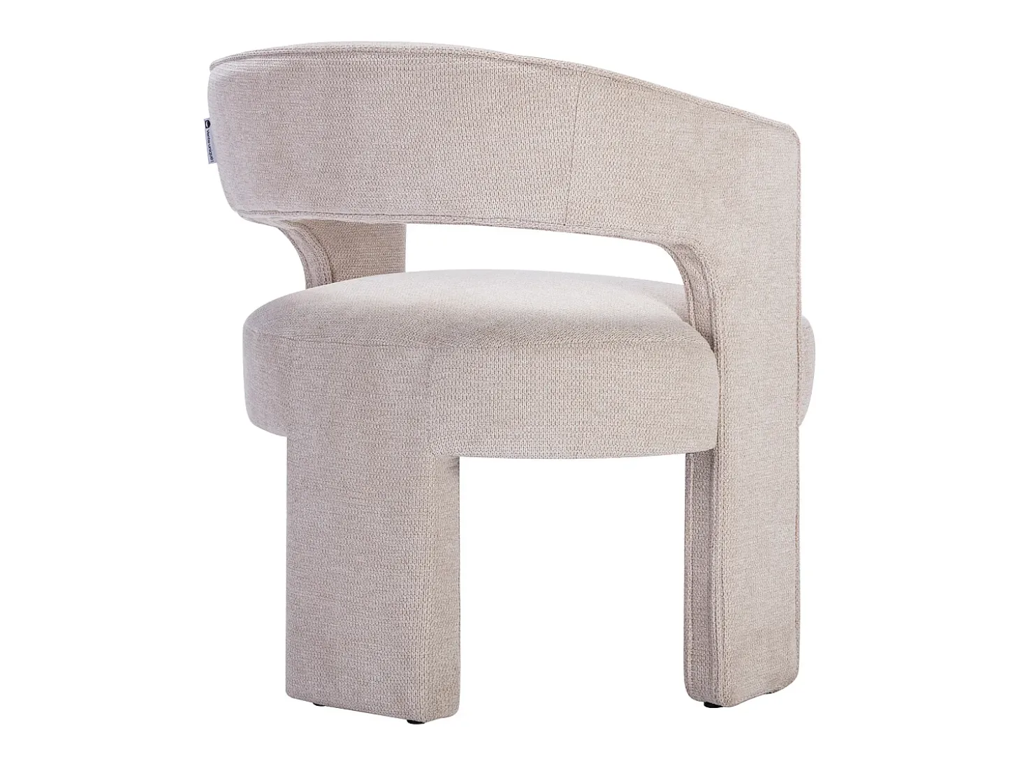 Sillón de tela texturizada color beige FONTANOVA