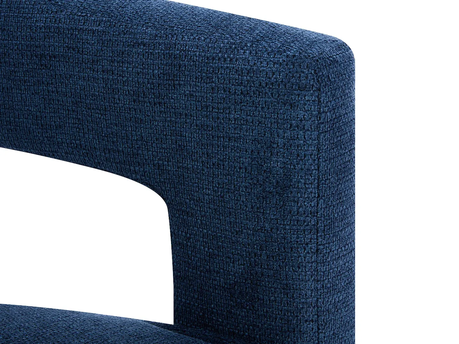 Sillón de tela texturizada azul estilo design FAVINA