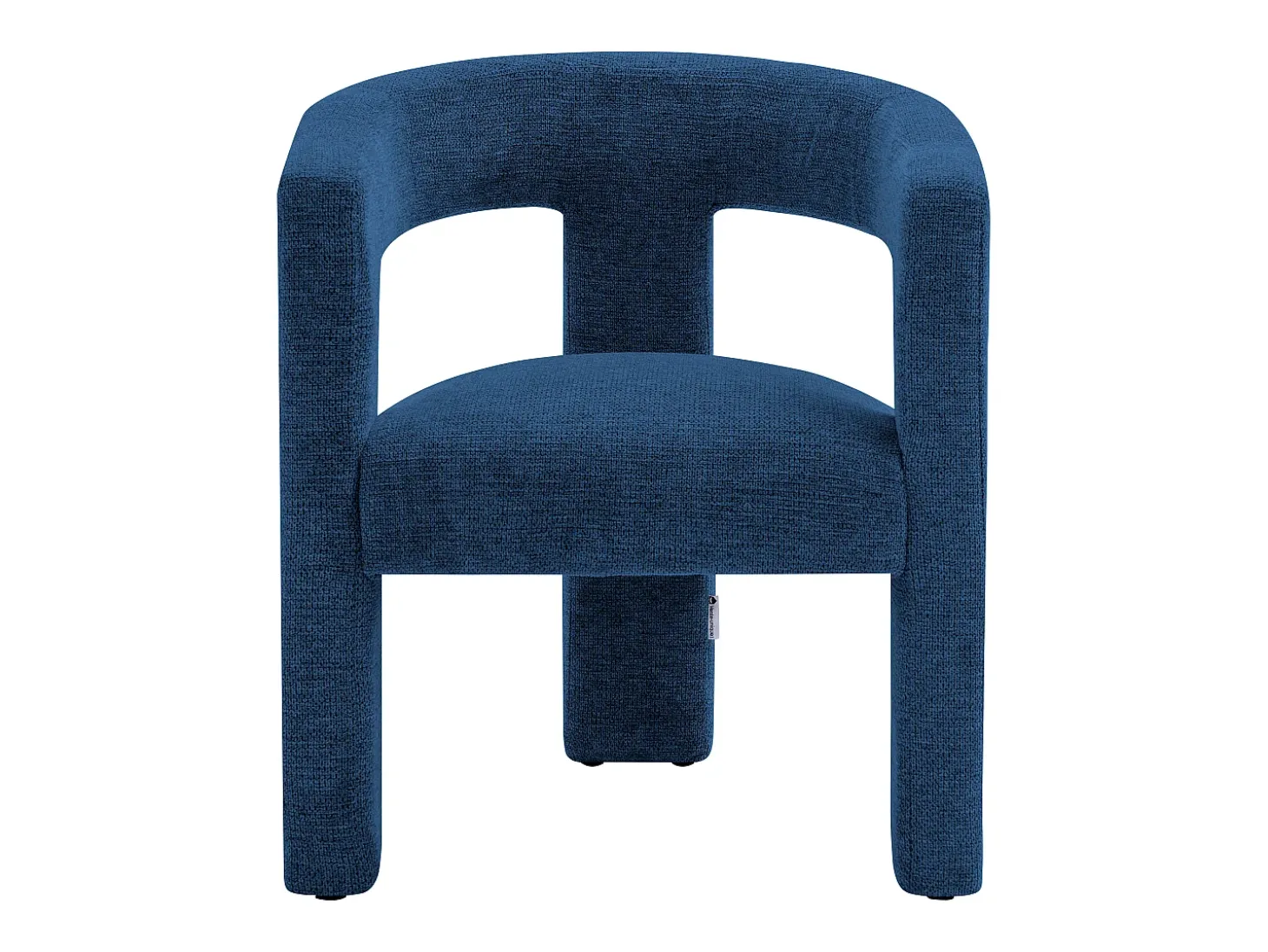 Sillón de tela texturizada azul estilo design FAVINA