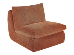 Sillón de tela texturizada color terracota LOLEVA