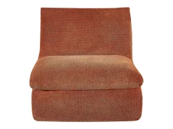 Sillón de tela texturizada color terracota LOLEVA