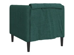 Sillón de tela verde oscuro
