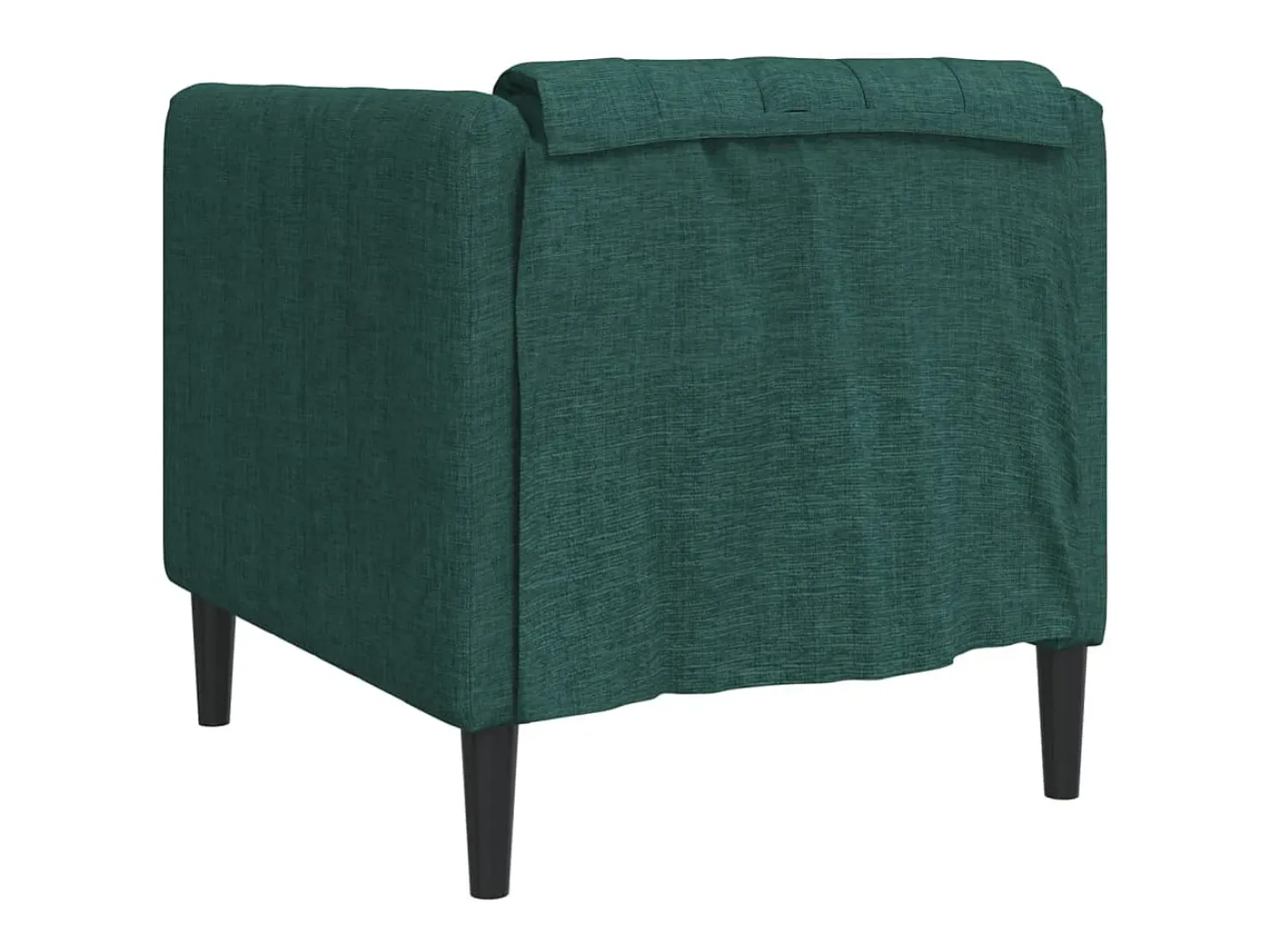 Sillón de tela verde oscuro