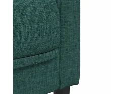 Sillón de tela verde oscuro