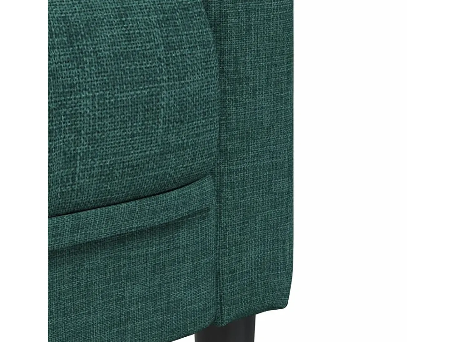 Sillón de tela verde oscuro