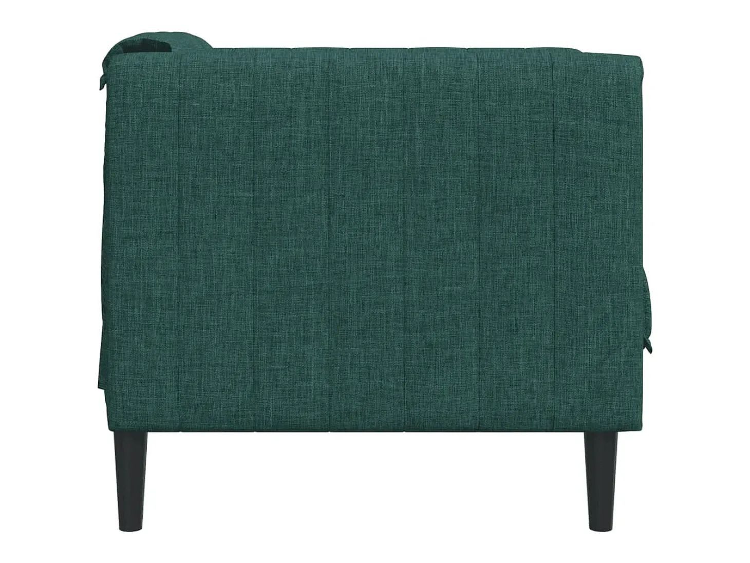 Sillón de tela verde oscuro