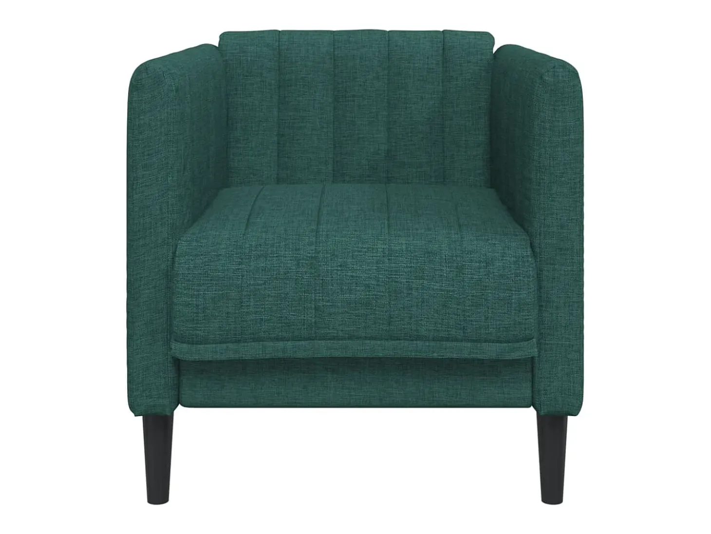 Sillón de tela verde oscuro
