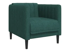 Sillón de tela verde oscuro