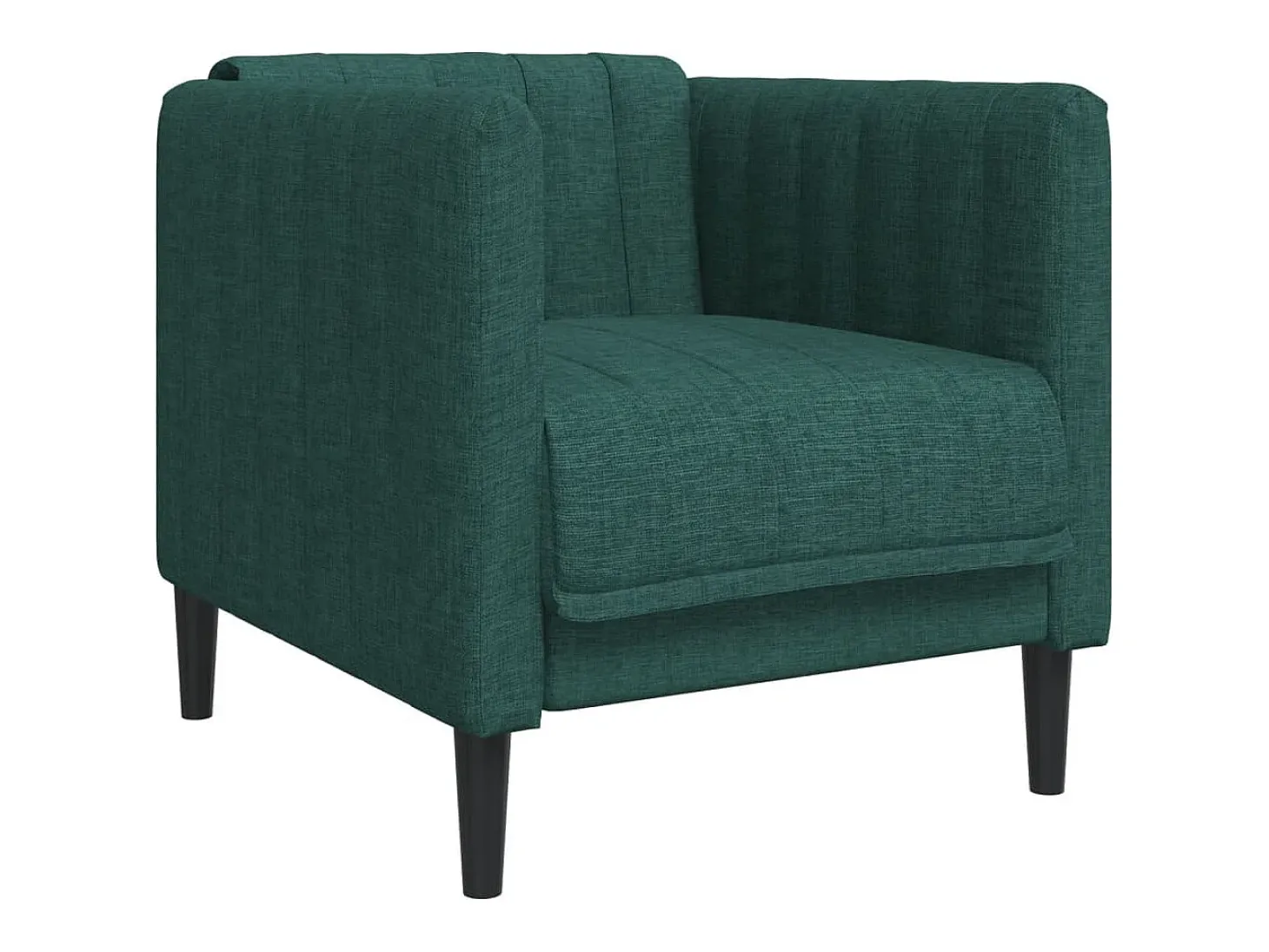 Sillón de tela verde oscuro