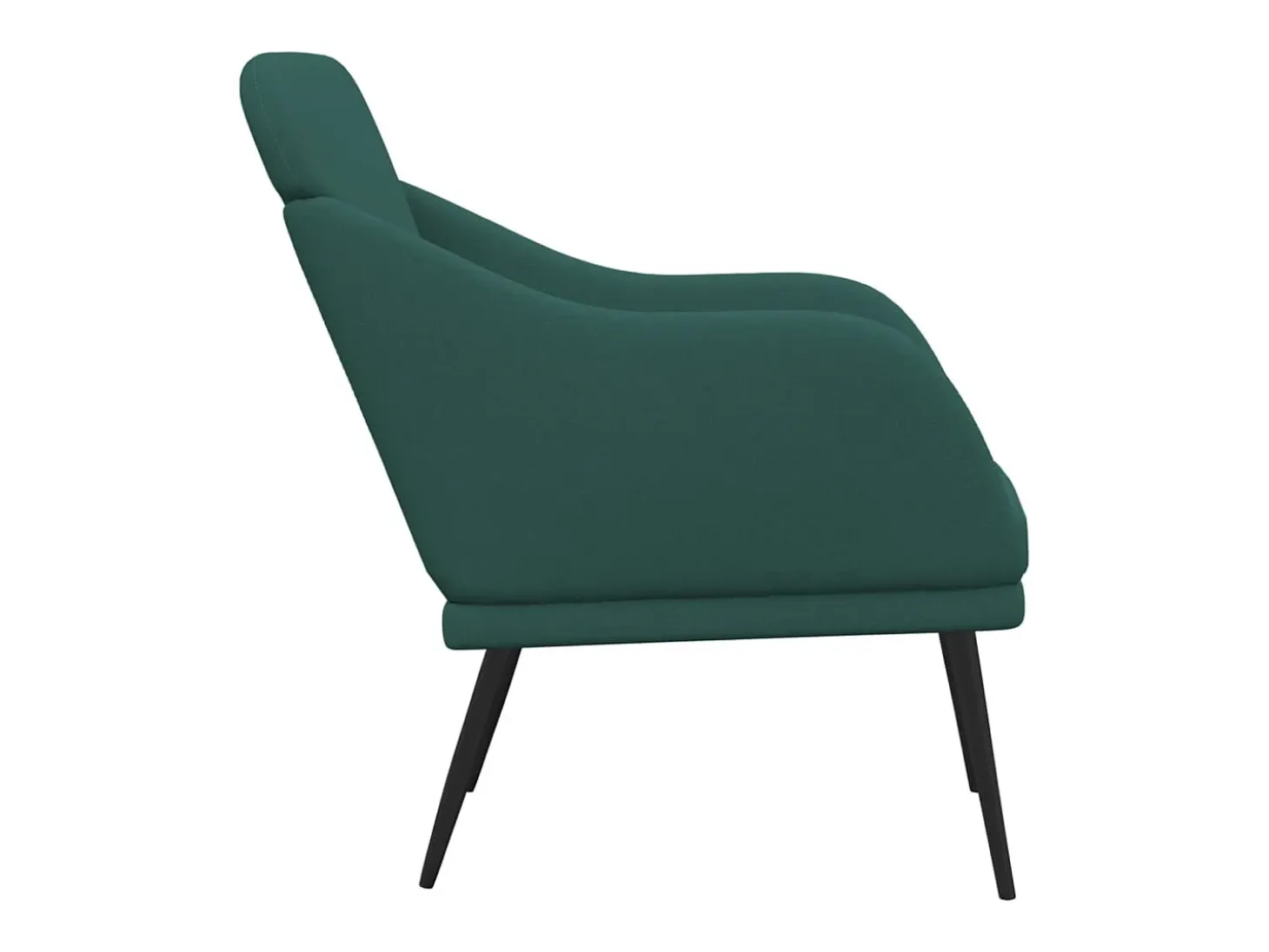 Sillón de tela verde oscuro 63x76x80 cm