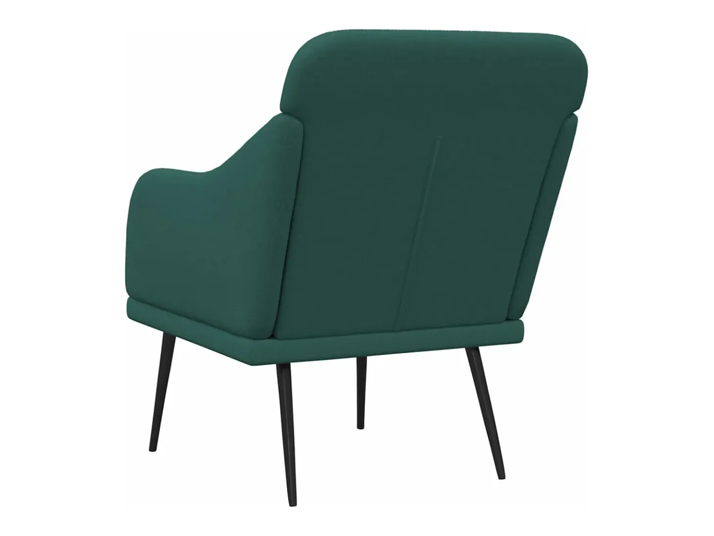 Sillón de tela verde oscuro 63x76x80 cm