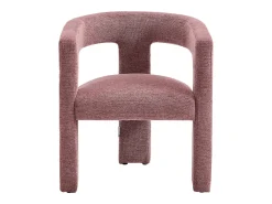 Sillón de tendencia en tela texturizada color rojo FAVINA