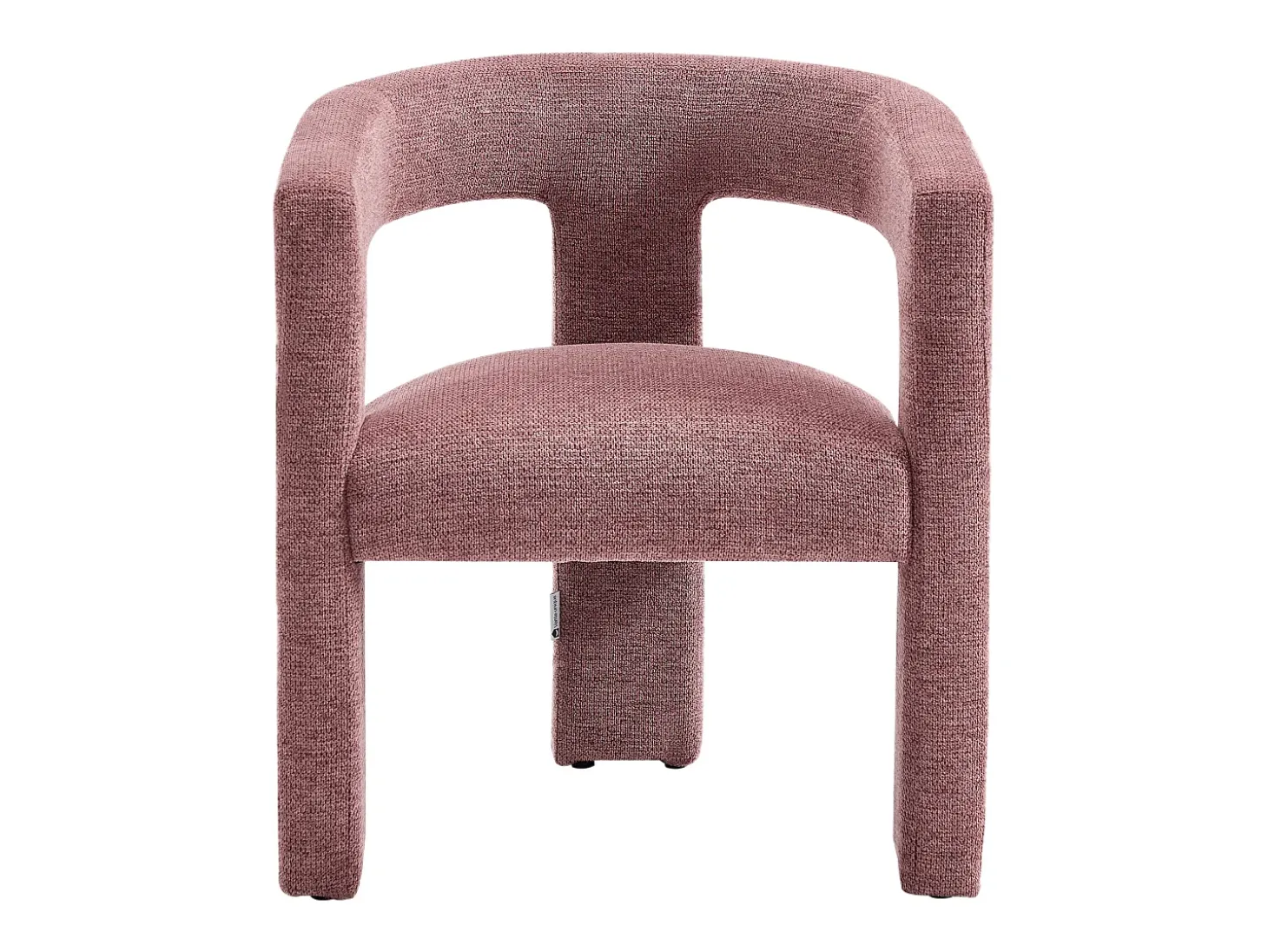 Sillón de tendencia en tela texturizada color rojo FAVINA