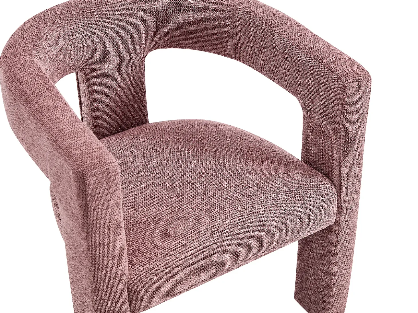 Sillón de tendencia en tela texturizada color rojo FAVINA