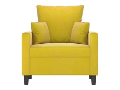 Sillón de terciopelo amarillo 60 cm PWFG91575