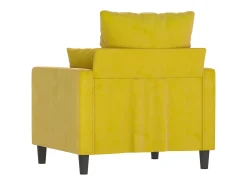 Sillón de terciopelo amarillo 60 cm PWFG91575