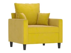 Sillón de terciopelo amarillo 60 cm PWFG91575