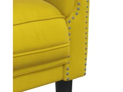 Sillón de terciopelo amarillo