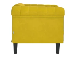 Sillón de terciopelo amarillo