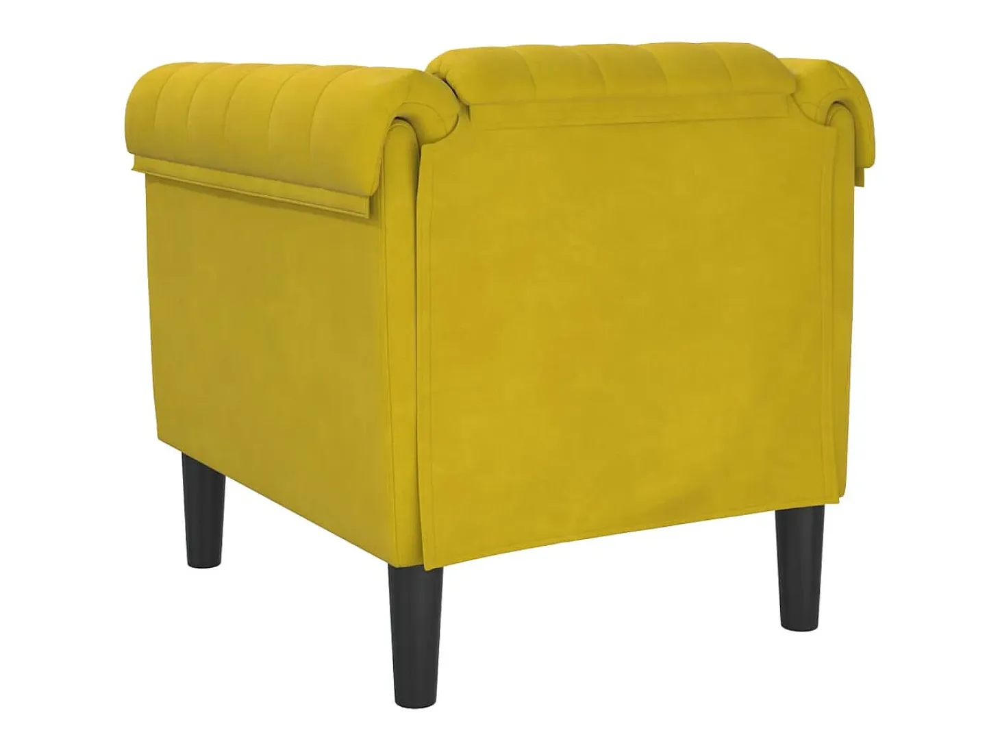 Sillón de terciopelo amarillo