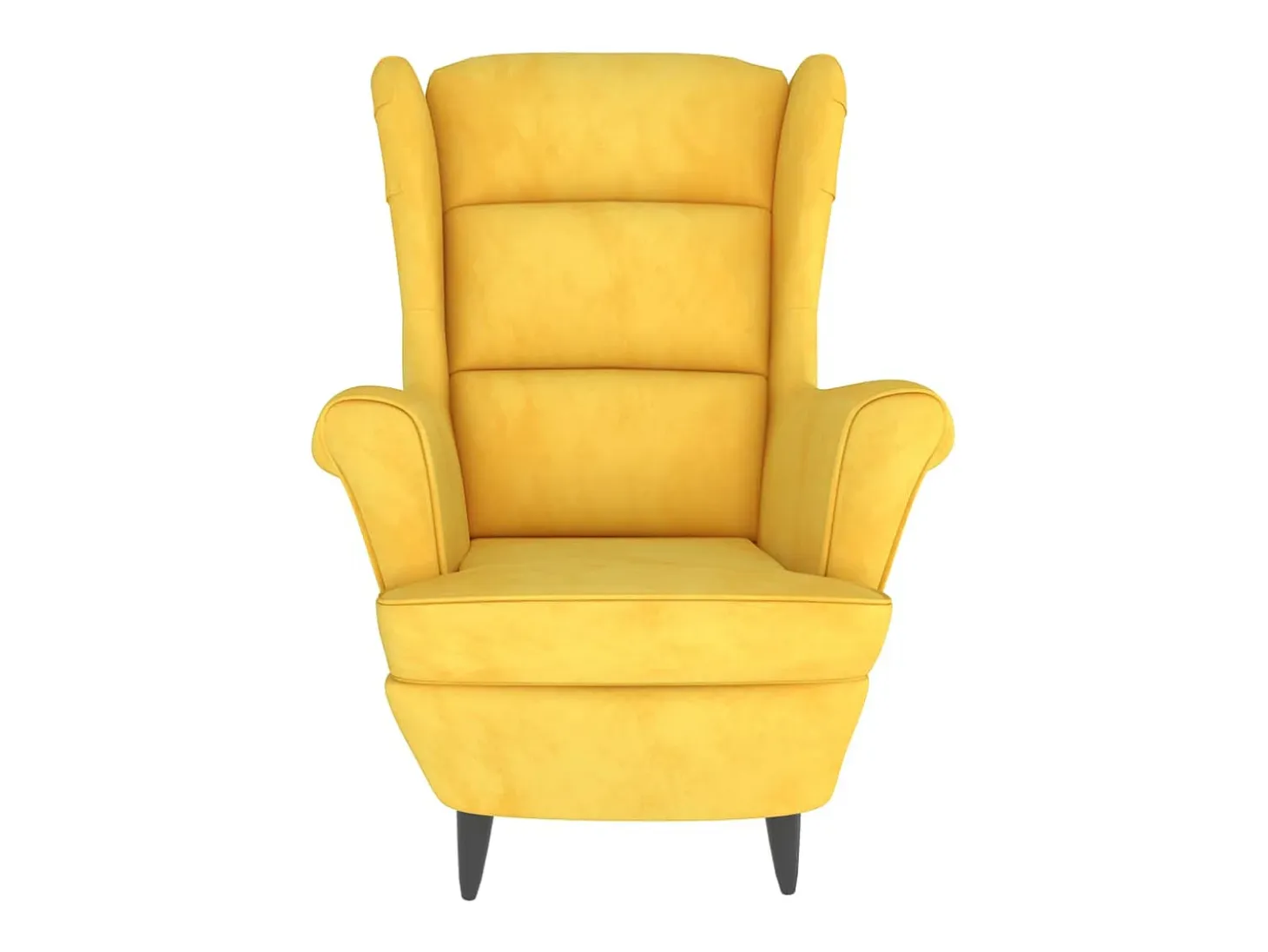 Sillón de terciopelo amarillo mostaza