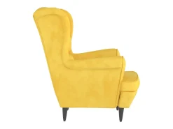 Sillón de terciopelo amarillo mostaza