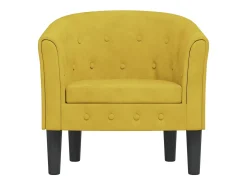Sillón de terciopelo amarillo