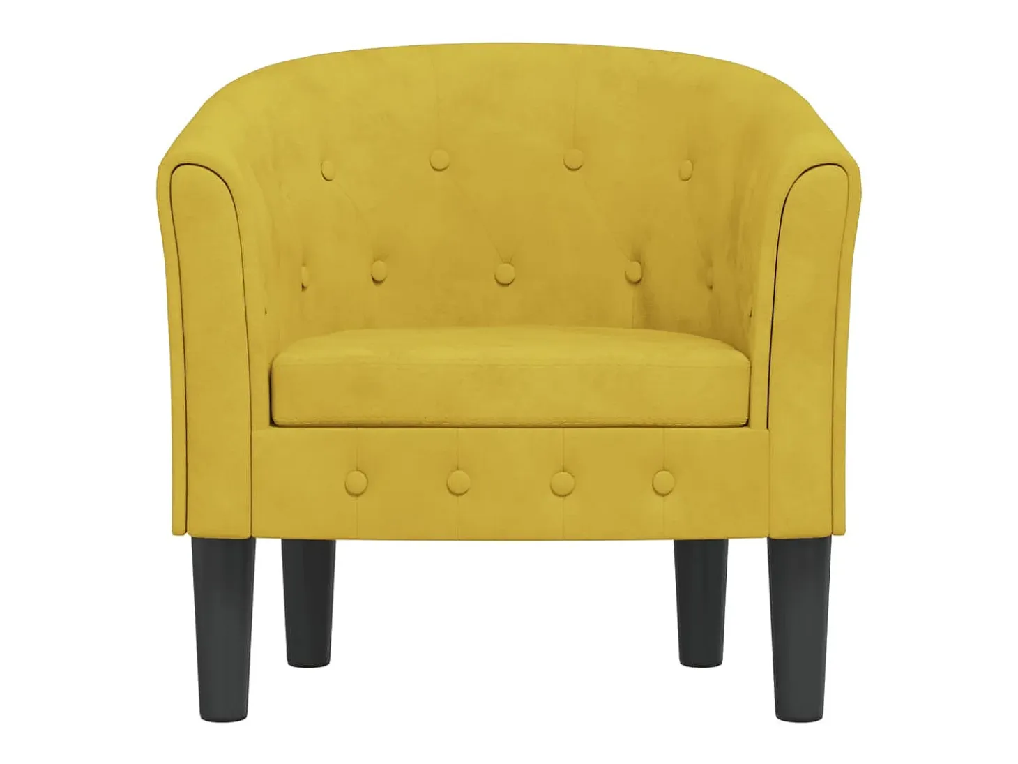 Sillón de terciopelo amarillo