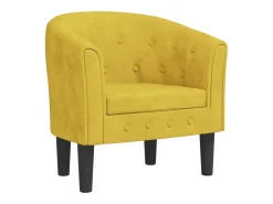 Sillón de terciopelo amarillo