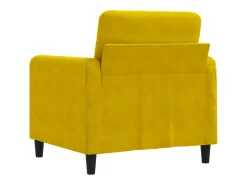 Sillón de terciopelo amarillo 60 cm