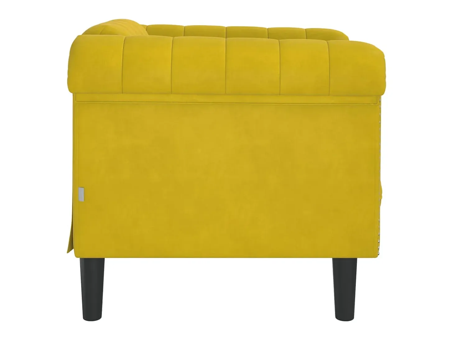 Sillón de terciopelo amarillo ES121886