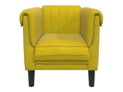 Sillón de terciopelo amarillo ES121886