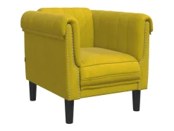 Sillón de terciopelo amarillo ES121886