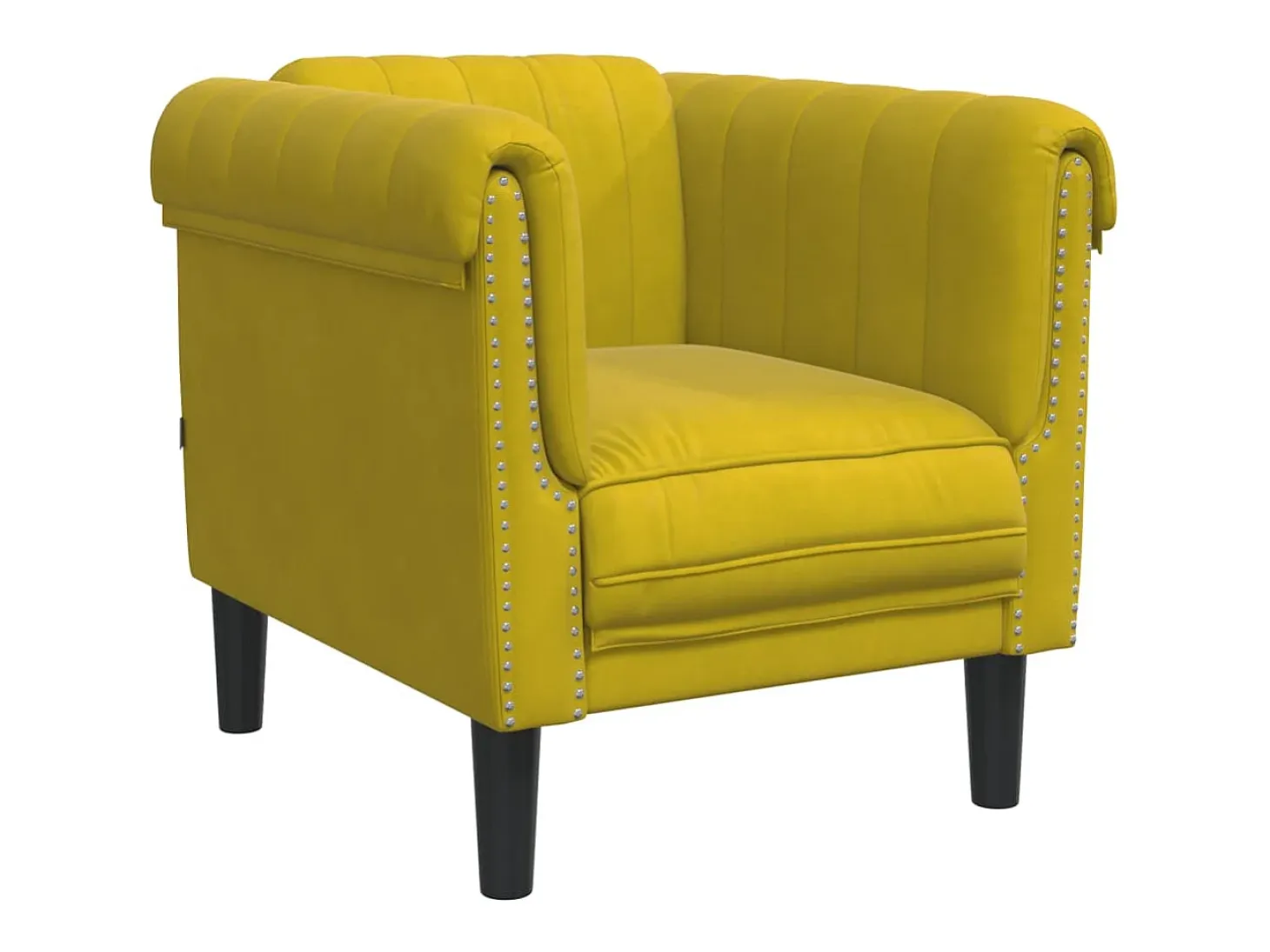 Sillón de terciopelo amarillo ES121886