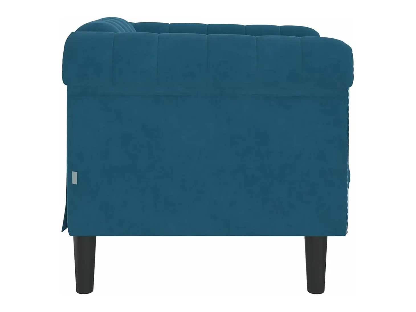 Sillón de terciopelo azul