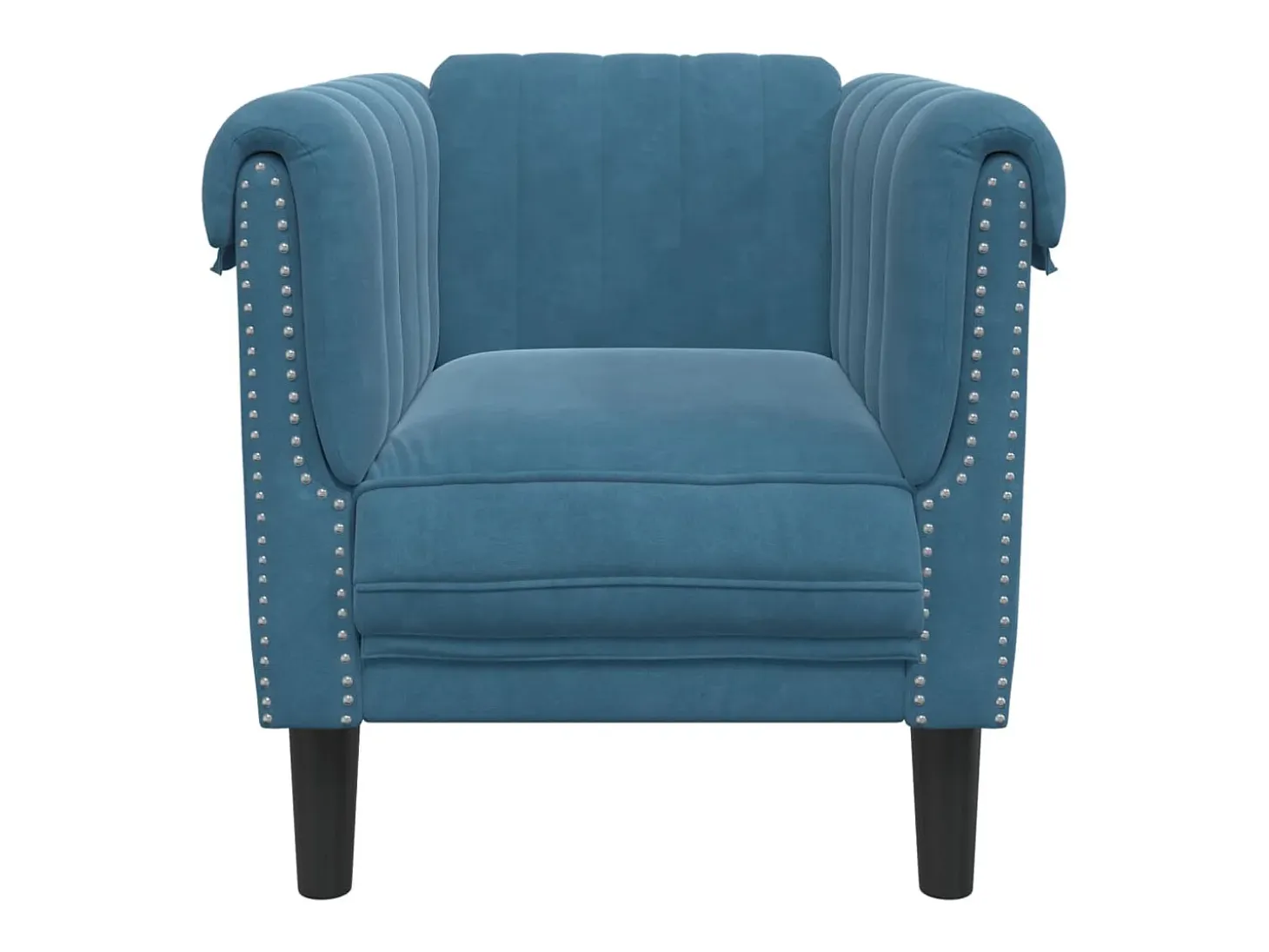 Sillón de terciopelo azul