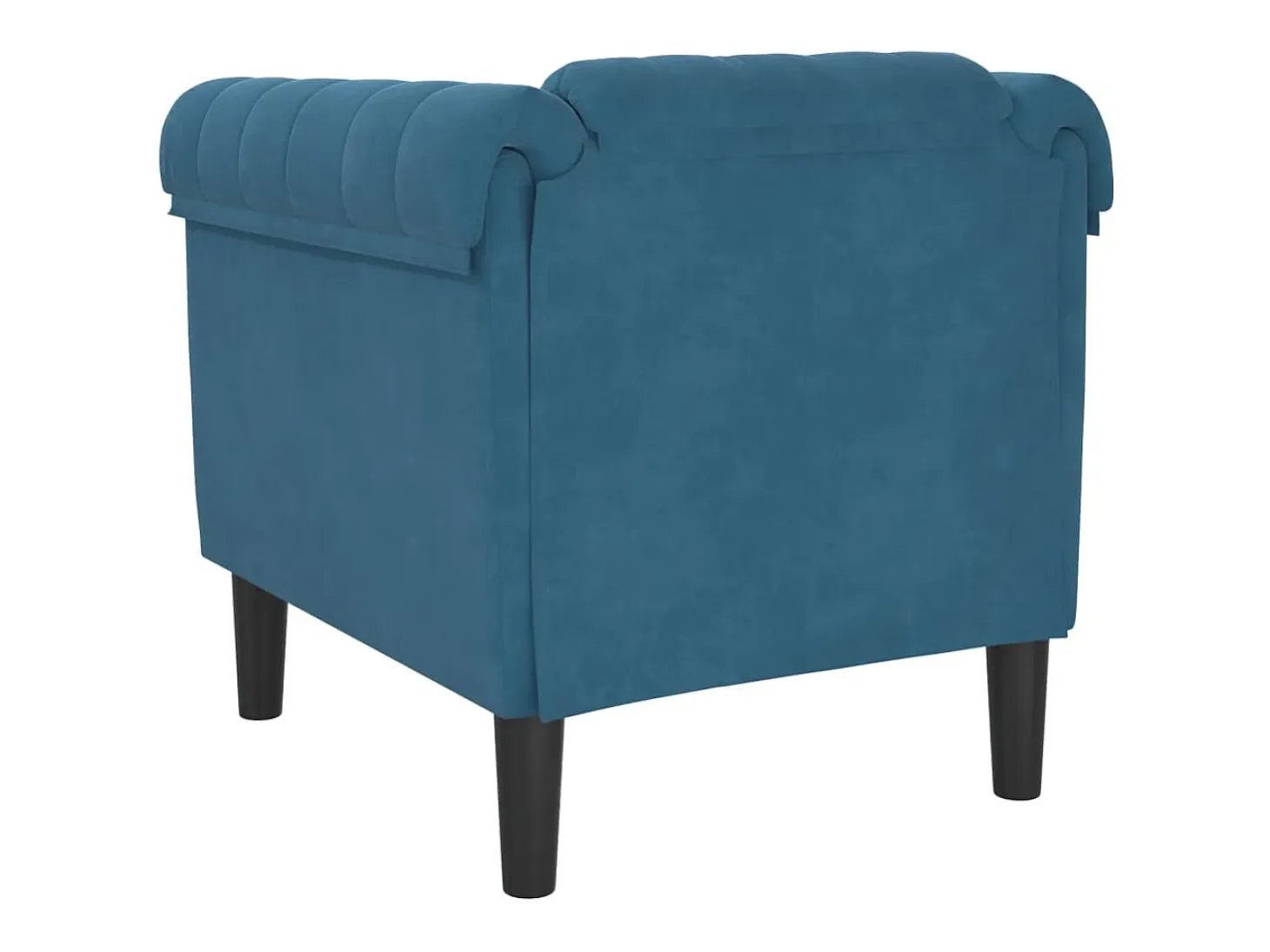 Sillón de terciopelo azul