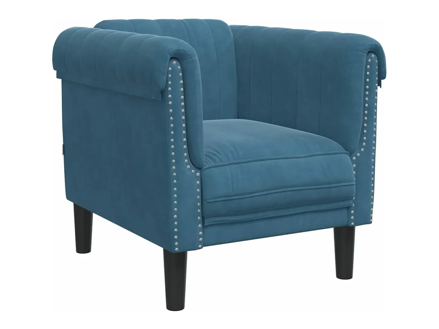 Sillón de terciopelo azul