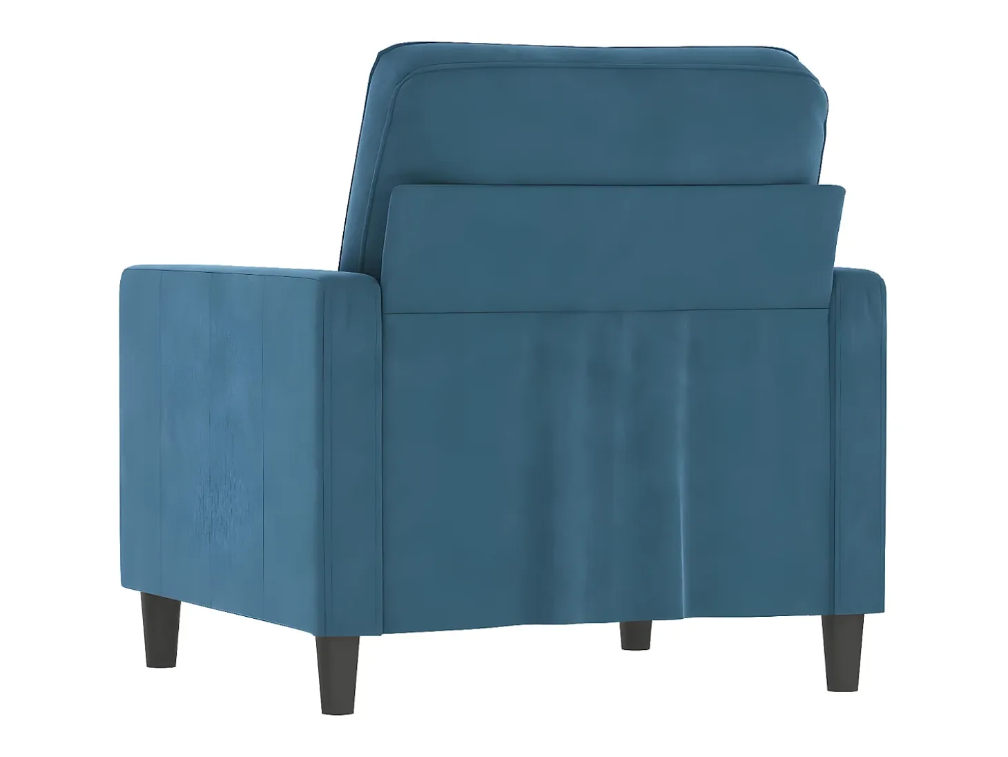 Sillón de terciopelo azul 60 cm PWFG98338